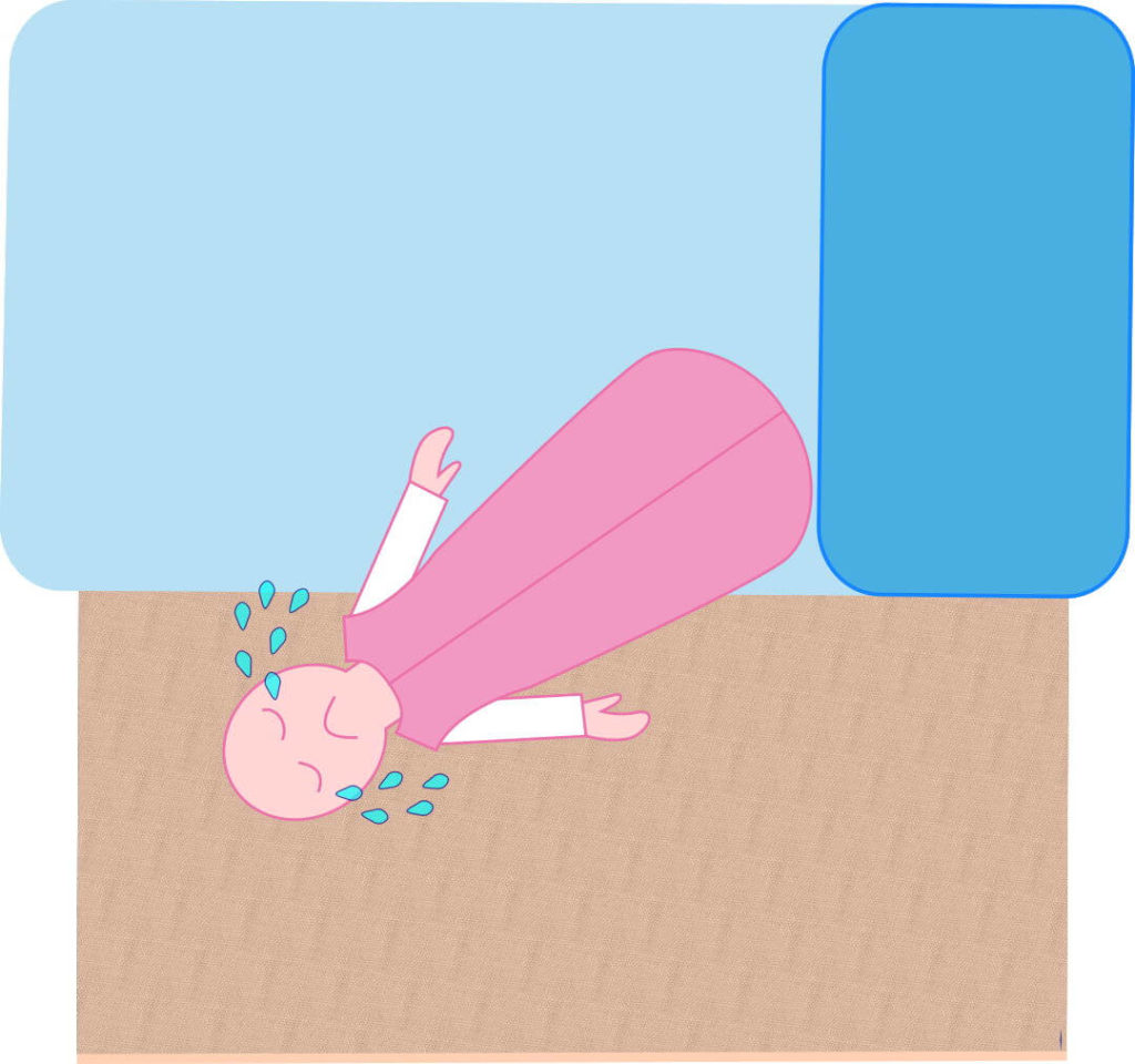 Como evitar que el bebe se caiga de la cama