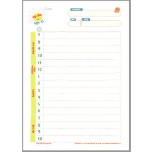 Planificador diario de rutinas para niños