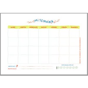 Tabla de rutinas semanal - horario para ninos - muestra